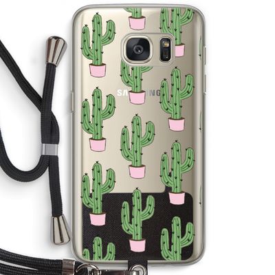 Cactus Lover: Samsung Galaxy S7 Transparant Hoesje met koord