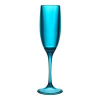 Home Deco Factory Champagneglas - 13 cl - blauw - kunststof - vaatwasserbestendig