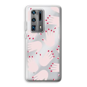 Hands pink: Huawei P40 Pro Plus Transparant Hoesje