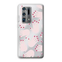 Hands pink: Huawei P40 Pro Plus Transparant Hoesje