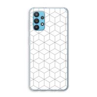 Zwart-witte kubussen: Samsung Galaxy A32 4G Transparant Hoesje