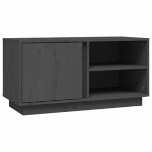 vidaXL Tv-meubel 80x35x40,5 cm massief grenenhout grijs