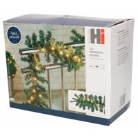 Dennen guirlandes - groen - met verlichting - 270 x 20 cm - kerstslinger/versiering