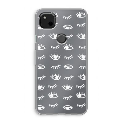 Eye pattern #3: Google Pixel 4a Transparant Hoesje