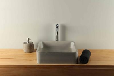 Aufsatzwaschbecken Betonoptik hellgrau 40 cm BE-B001zk