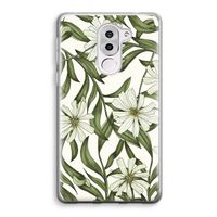 Wit bloemenpatroon: Honor 6X Transparant Hoesje