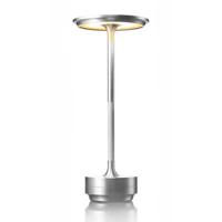 Goliving Tafellamp Op Accu - Oplaadbaar en Dimbaar - Spatwaterbestendig - Energiezuinig - Hoogte 27 cm - Zilver - thumbnail