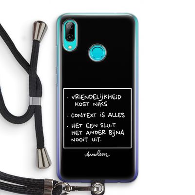 Mijn Motto's: Huawei P Smart (2019) Transparant Hoesje met koord