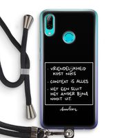 Mijn Motto's: Huawei P Smart (2019) Transparant Hoesje met koord