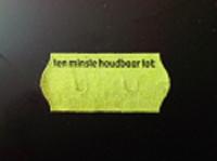 Etiket 2612 groen perm 2slit Tenminste h