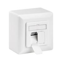RJ45 Wandcontactdoos Opbouw - 2x RJ45 - CAT6A - Incl. Afdekraam - Afgeschermde Netwerkdoos - 10 Gigabit - Wit