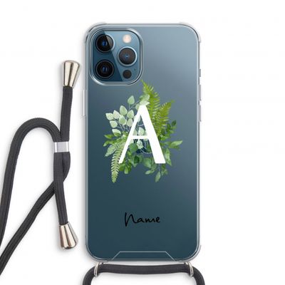 Green Brush: iPhone 12 Pro Transparant Hoesje met koord