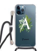 Green Brush: iPhone 12 Pro Transparant Hoesje met koord