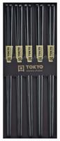 Tokyo Design Studio – Eetstokjes Giftbox – RVS - Zwart – 5 stuks