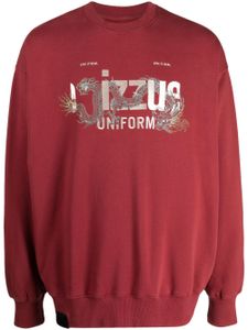 izzue sweat épaules tombantes - Rouge