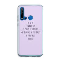 Relatief: Huawei P20 Lite (2019) Transparant Hoesje
