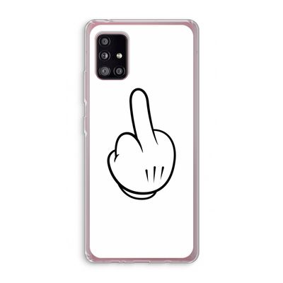 Middle finger white: Samsung Galaxy A51 5G Transparant Hoesje