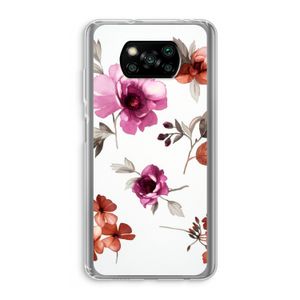 Geschilderde bloemen: Xiaomi Poco X3 NFC Transparant Hoesje