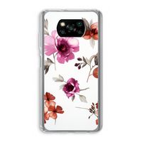 Geschilderde bloemen: Xiaomi Poco X3 NFC Transparant Hoesje