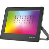 LED Breedstraler RGB met Afstandsbediening - Brinton Zentor - Dimbaar - 50 Watt - Aanpasbare Lichtkleur RGB - Waterdicht IP65 - Zwart