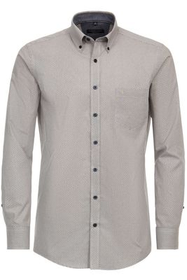 Casa Moda Casual Casual Fit Overhemd Korte mouw geel Casa Moda Casual Casual Fit Overhemd Korte mouw geel