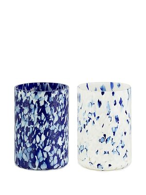 Stories of Italy lot de deux verres Macchia Murano - Bleu