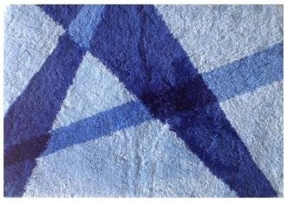 Wicotex badmat 60x90 cm. acryl blauw
