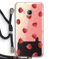 Framboosjes: HTC U Play Transparant Hoesje met koord