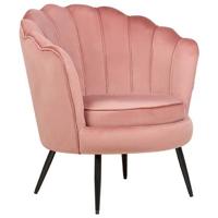 Beliani - LOVIKKA - Fauteuil - Roze - Fluweel