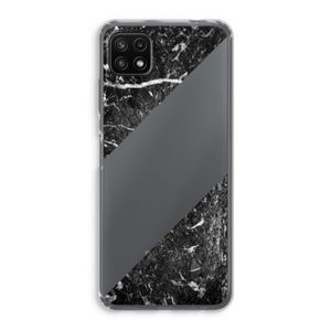 Zwart marmer: Samsung Galaxy A22 5G Transparant Hoesje