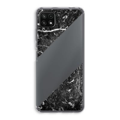 Zwart marmer: Samsung Galaxy A22 5G Transparant Hoesje