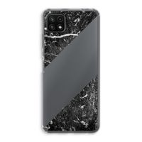 Zwart marmer: Samsung Galaxy A22 5G Transparant Hoesje