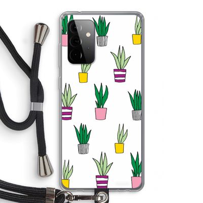 Sanseveria: Samsung Galaxy A72 5G Transparant Hoesje met koord