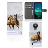 Nokia 1.4 Telefoonhoesje met Pasjes Paarden - thumbnail