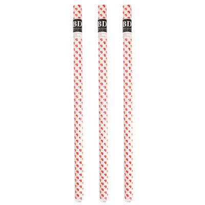 Inpakpapier - 3x - rollen - hartjes print - 200 x 70 cm - Valentijnsdag - cadeaupapier