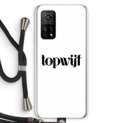 Topwijf Wit: Xiaomi Mi 10T 5G Transparant Hoesje met koord