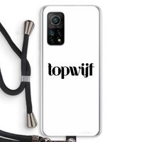 Topwijf Wit: Xiaomi Mi 10T 5G Transparant Hoesje met koord