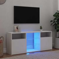 Tv-meubel met LED-verlichting 120x30x50 cm wit