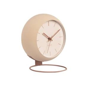 Karlsson - Table clock Nirvana Globe sand brown