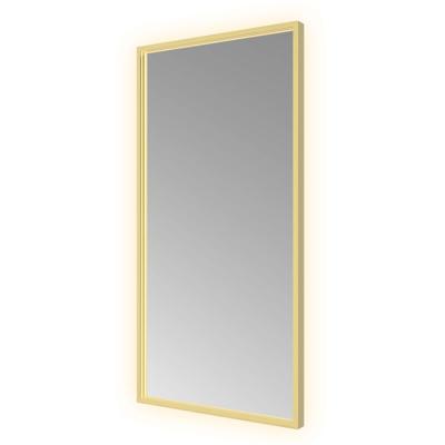 Spiegel Hotbath &MORE 80x50 cm LED-Verlichting Spiegelverwarming Rechthoek Geborsteld Messing PVD