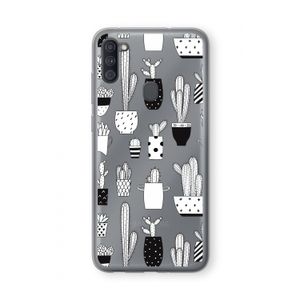 Cactusmotief: Samsung Galaxy A11 Transparant Hoesje