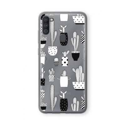 Cactusmotief: Samsung Galaxy A11 Transparant Hoesje