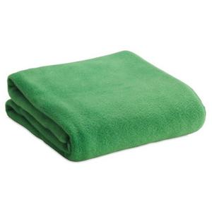 Fleece deken/plaid - groen - 120 x 150 cm - Polyester fleece - 180 gram - lekker warm kleedje