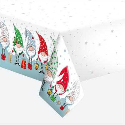Daisy Kerst tafelkleed - 120 x 180 cm - papier - kabouter/gnome print - tafellaken