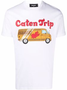 DSQUARED2 t-shirt Caten Trip à imprimé graphique - Blanc