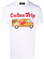 DSQUARED2 t-shirt Caten Trip à imprimé graphique - Blanc