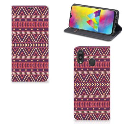 Samsung Galaxy M20 | Hoesje met Magneet | Aztec Paars