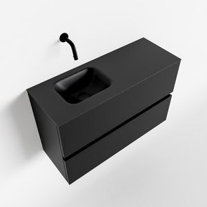 Toiletmeubel Mondiaz Ada | 80 cm | Meubelkleur Urban | Lex wastafel Urban Links | Zonder kraangat