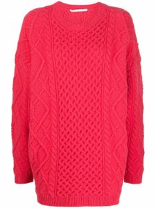 Stella McCartney pull Aran à encolure ronde - Rose