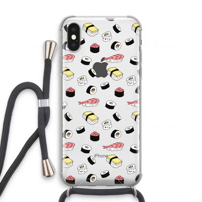 Sushi time: iPhone X Transparant Hoesje met koord
